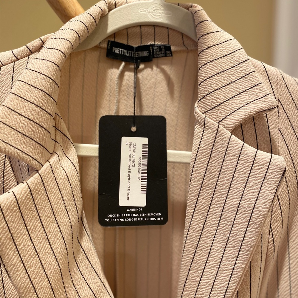 Pinstripe Boyfriend Blazer
